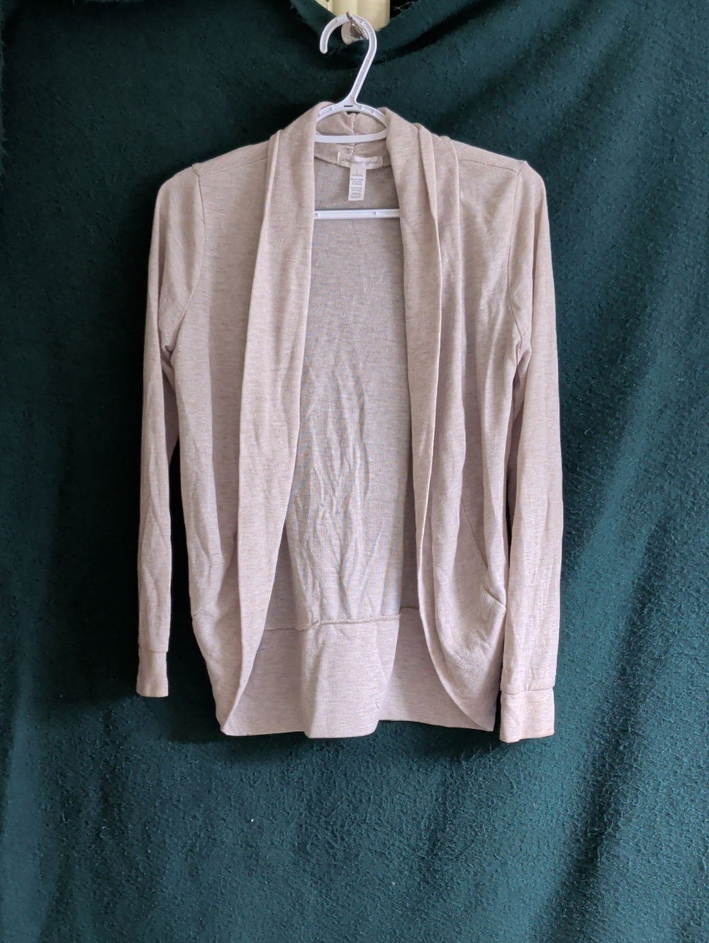 Ambiance Neutral Beige Open-Front Cardigan